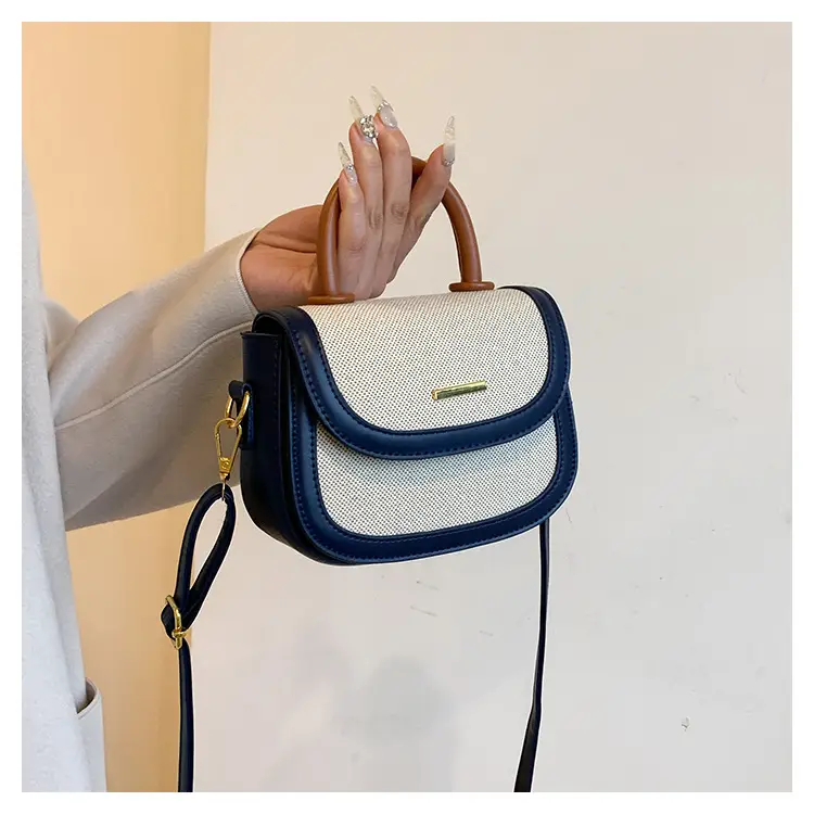 Women Saddle Bag Saddle Crossbody 2026 Retro Color Blocking — feature 24