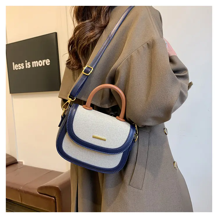 Women Saddle Bag Saddle Crossbody 2026 Retro Color Blocking — feature 25