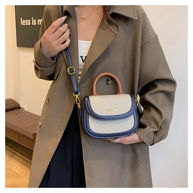 Women Saddle Bag Saddle Crossbody 2026 Retro Color Blocking — feature 26