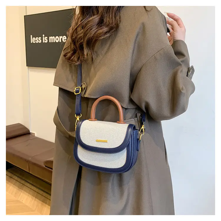 Women Saddle Bag Saddle Crossbody 2026 Retro Color Blocking — feature 27