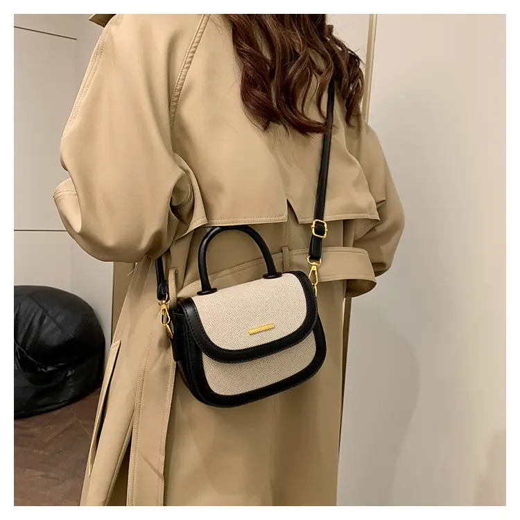 Women Saddle Bag Saddle Crossbody 2026 Retro Color Blocking — feature 30