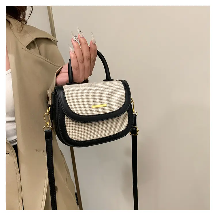 Women Saddle Bag Saddle Crossbody 2026 Retro Color Blocking — feature 32