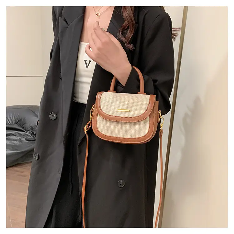 Women Saddle Bag Saddle Crossbody 2026 Retro Color Blocking — feature 39