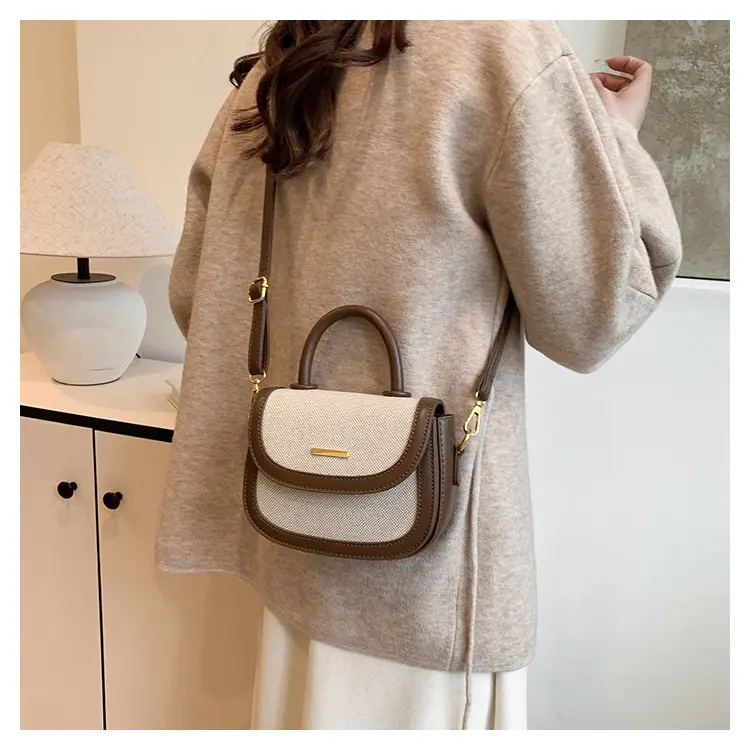 Women Saddle Bag Saddle Crossbody 2026 Retro Color Blocking — feature 41