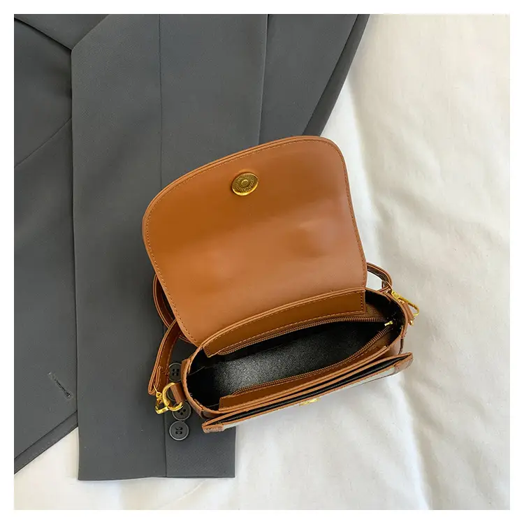 Women Saddle Bag Saddle Crossbody 2026 Retro Color Blocking — feature 5