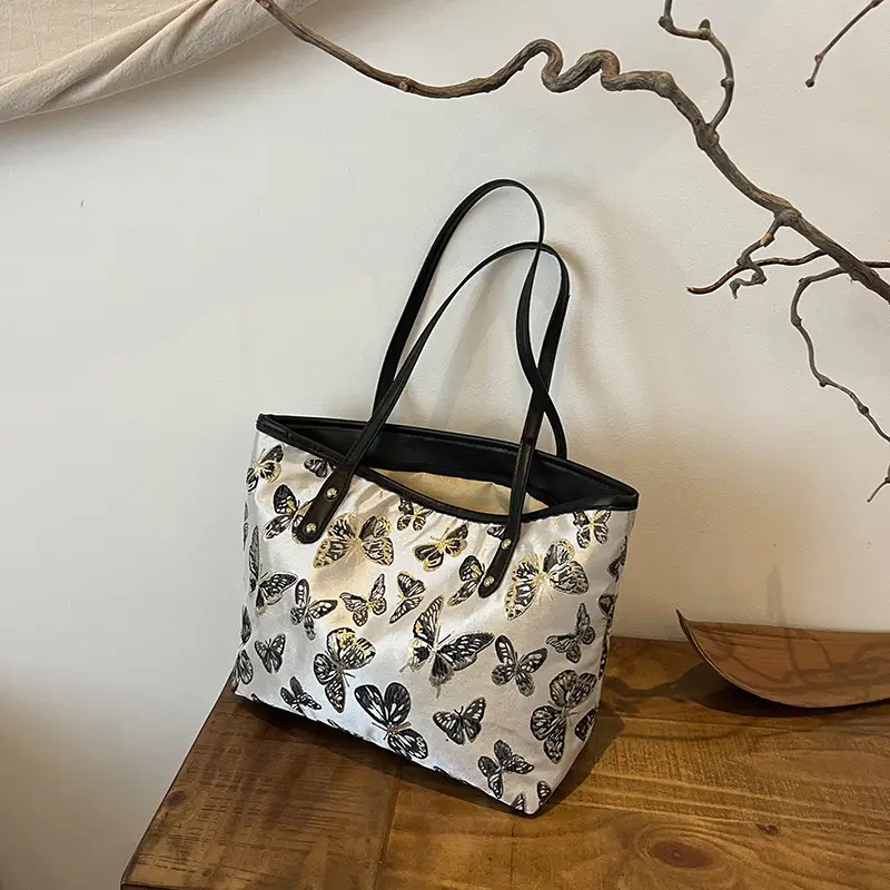 Women's Leopard Print Tote Bag Pink Handle 2024 - Image 4