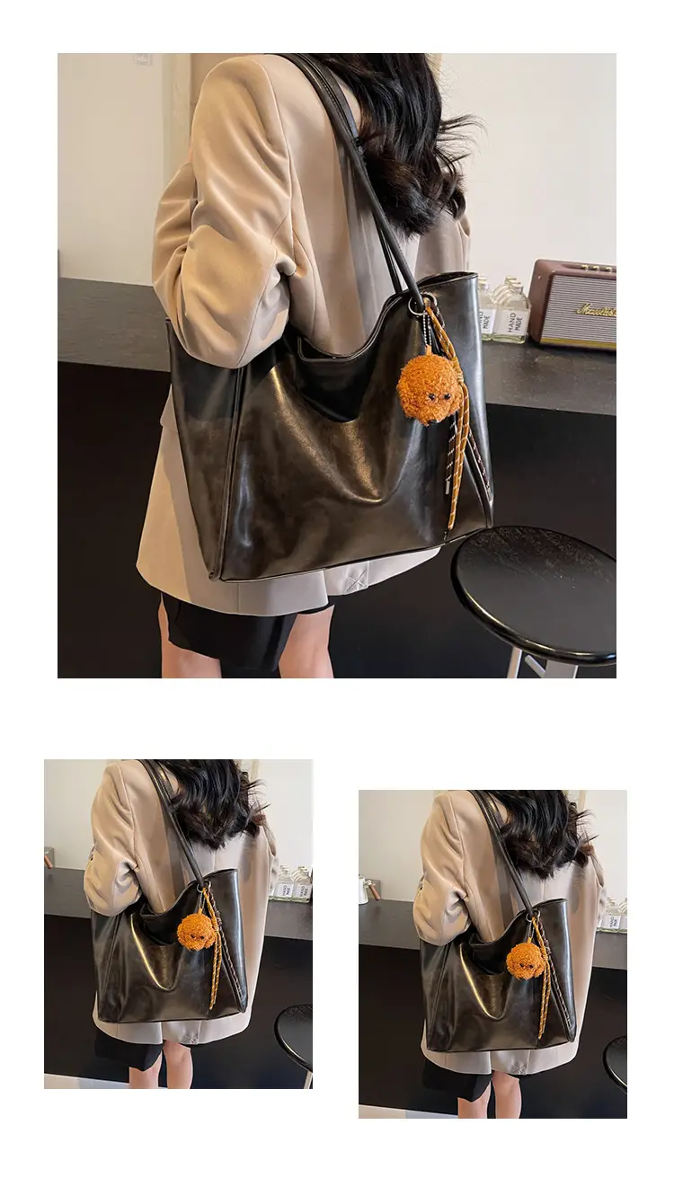 Brown Leather Tote Bag for Women 2024 New Fashion — feature 11