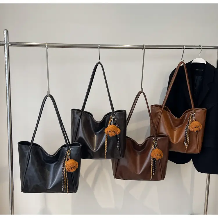Brown Leather Tote Bag for Women 2024 New Fashion — feature 13