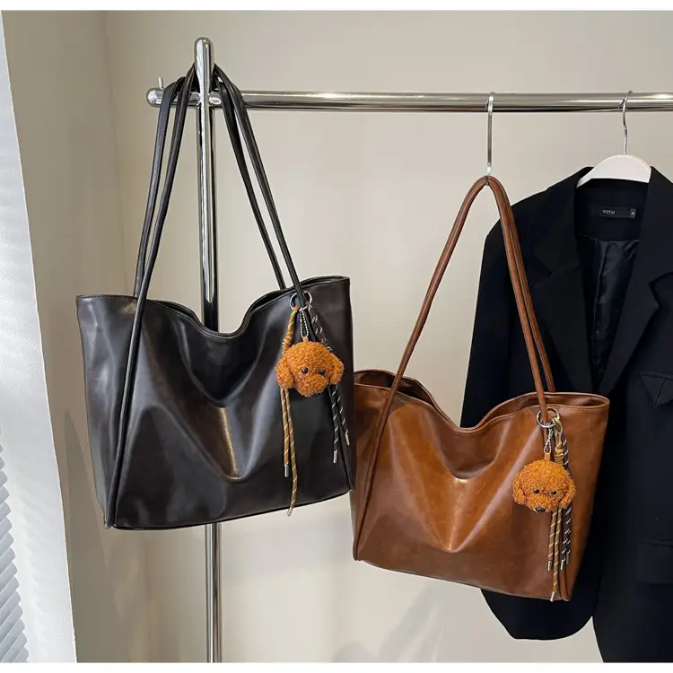 Brown Leather Tote Bag for Women 2024 New Fashion — feature 21