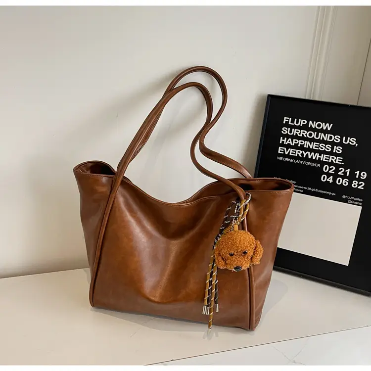 Brown Leather Tote Bag for Women 2024 New Fashion — feature 25