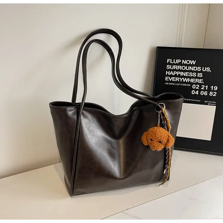 Brown Leather Tote Bag for Women 2024 New Fashion — feature 26