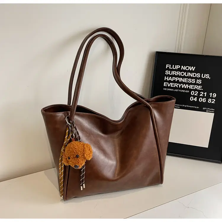 Brown Leather Tote Bag for Women 2024 New Fashion — feature 27