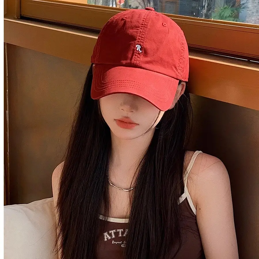 Women Sun Hat Beige R-Logo Baseball Cap — feature 1