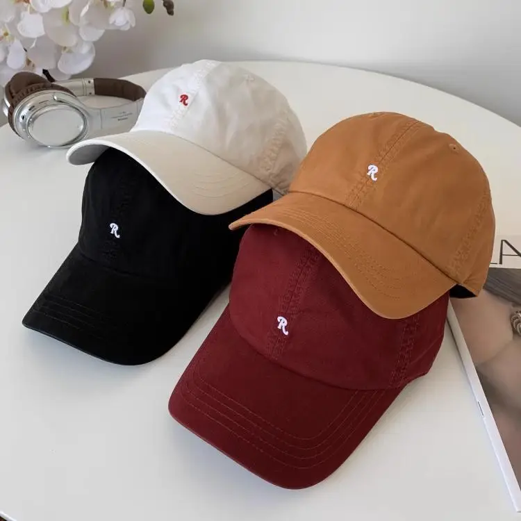 Women Sun Hat Beige R-Logo Baseball Cap — feature 13