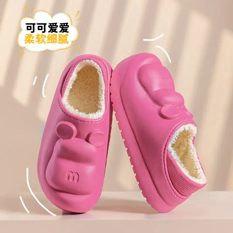 Wholesale Cotton Slippers for Women, Non-Slip, Winter, Closed Heel, Indoor Home Use, Men's Fleece-Lined, Outdoor Wear, Warm, Postpartum, Silent Shoes