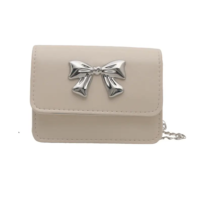 Women's High-end Silver Bow Crossbody Bag - Image 9