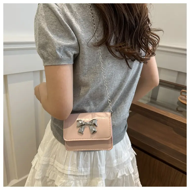 Women's High-end Silver Bow Crossbody Bag — feature 18