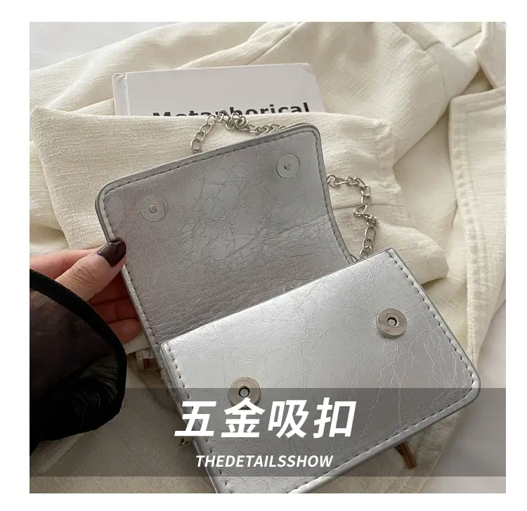 Women's High-end Silver Bow Crossbody Bag — feature 5