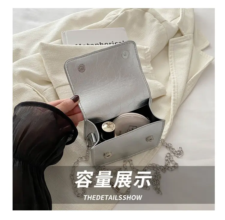 Women's High-end Silver Bow Crossbody Bag — feature 6
