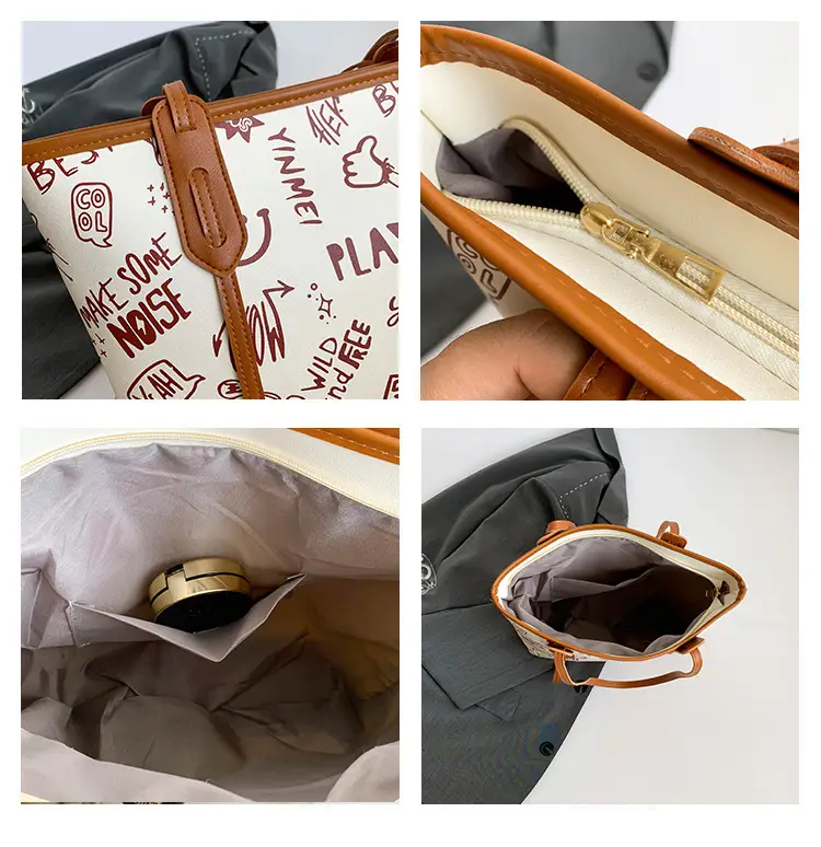 Women's Printed Cotton Tote Bag Large Capacity Summer Commuter — feature 11