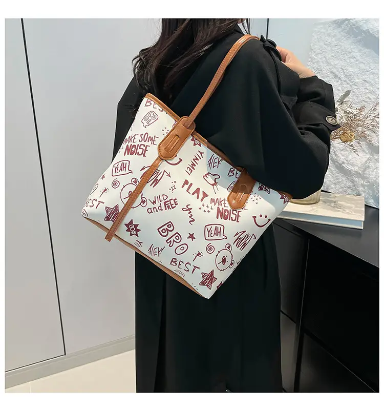 Women's Printed Cotton Tote Bag Large Capacity Summer Commuter — feature 19