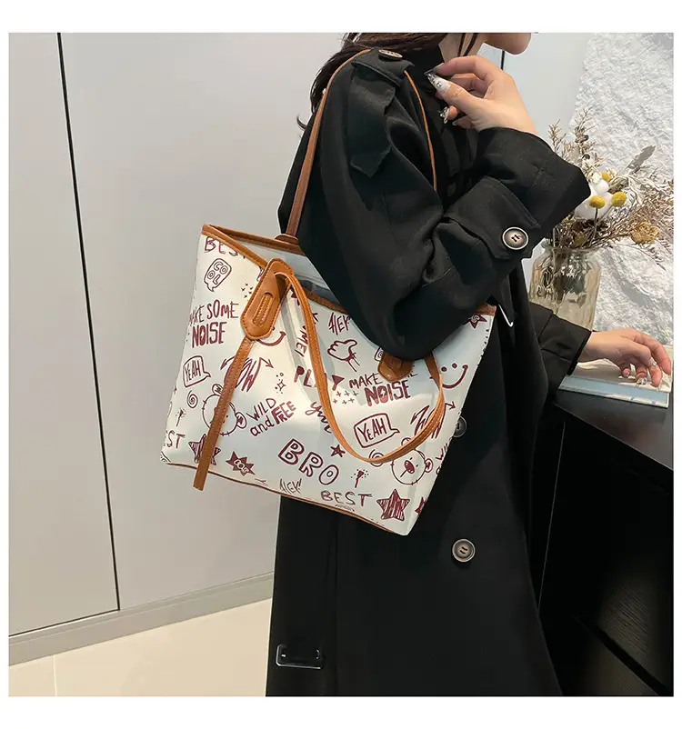 Women's Printed Cotton Tote Bag Large Capacity Summer Commuter — feature 23