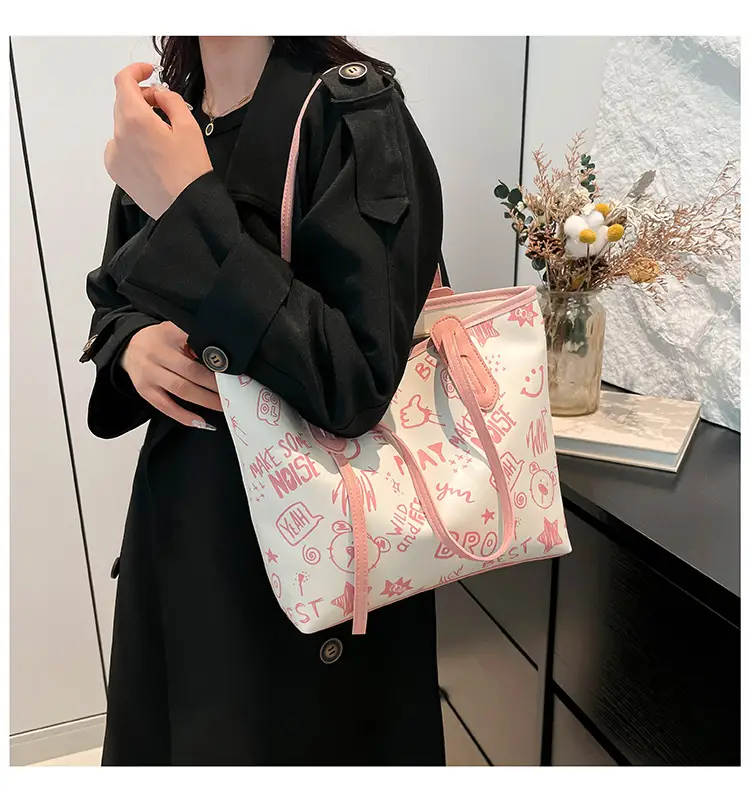 Women's Printed Cotton Tote Bag Large Capacity Summer Commuter — feature 29