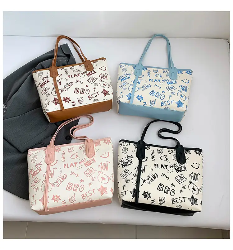 Women's Printed Cotton Tote Bag Large Capacity Summer Commuter — feature 36