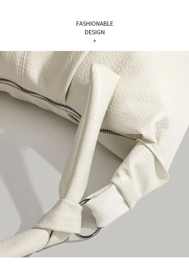 White Pleated Shoulder Bag 2026 New — feature 14