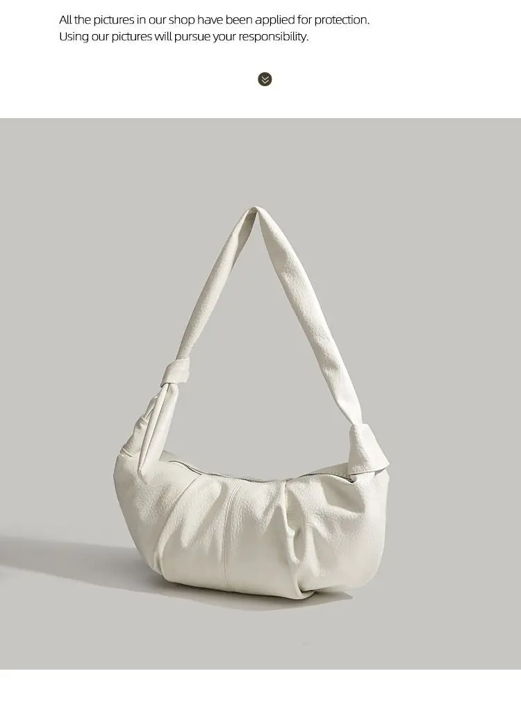 White Pleated Shoulder Bag 2026 New — feature 15