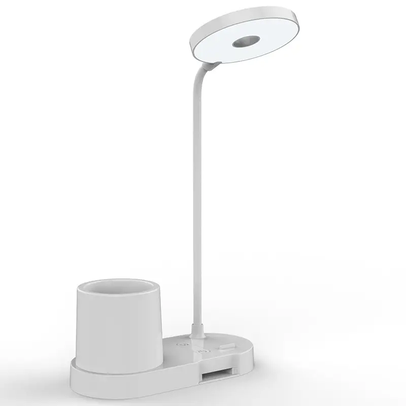 Storage Pen Holder Desk Lamp Study Dormitory Home Eye Protection Lamp Reading Desk Rechargeable Dual-Use Bedroom Bedside Lamp Dimmable