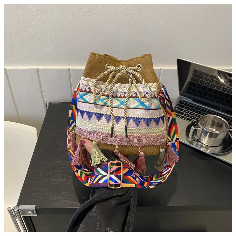 Ethnic Tassel Handbag Women Blue Red Crossbody Bag — feature 26
