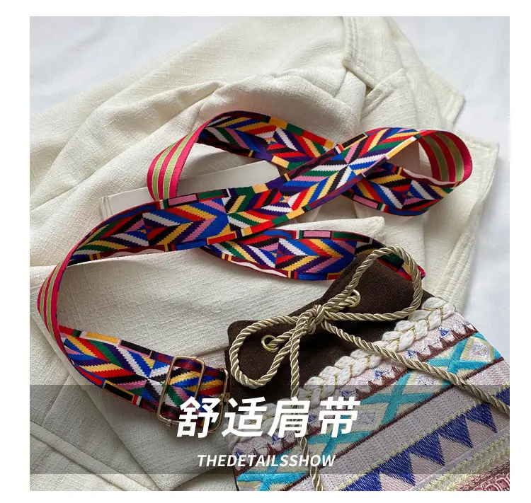 Ethnic Tassel Handbag Women Blue Red Crossbody Bag — feature 3