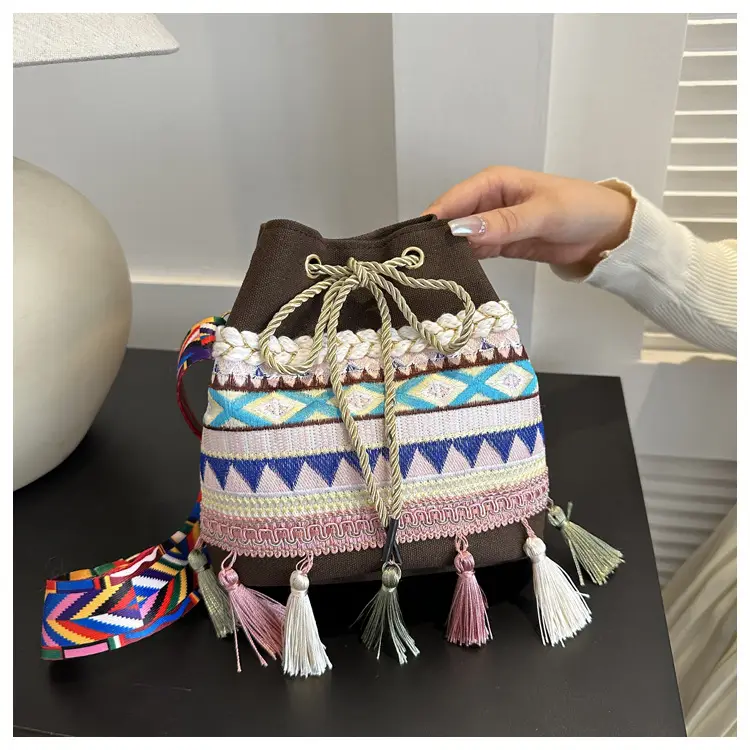 Ethnic Tassel Handbag Women Blue Red Crossbody Bag — feature 31