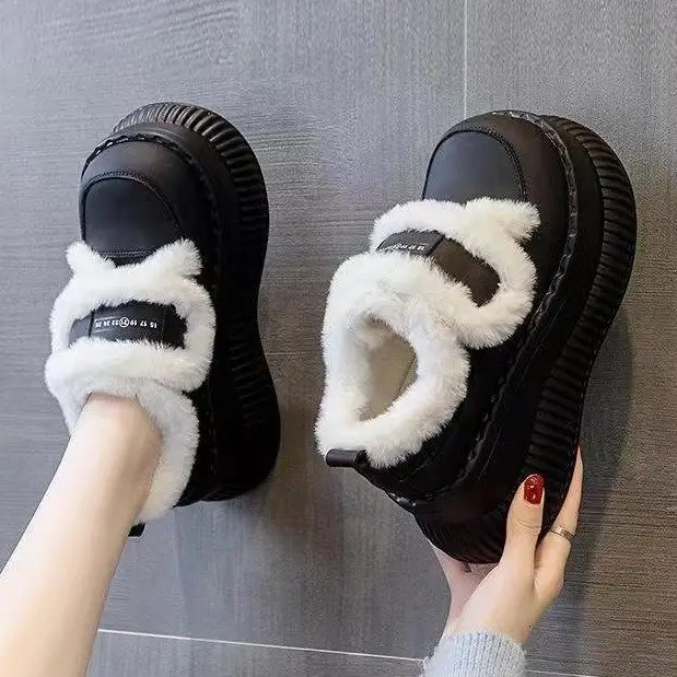 Women's Fleece Lined Snow Boots Black Thick Winter - Image 3