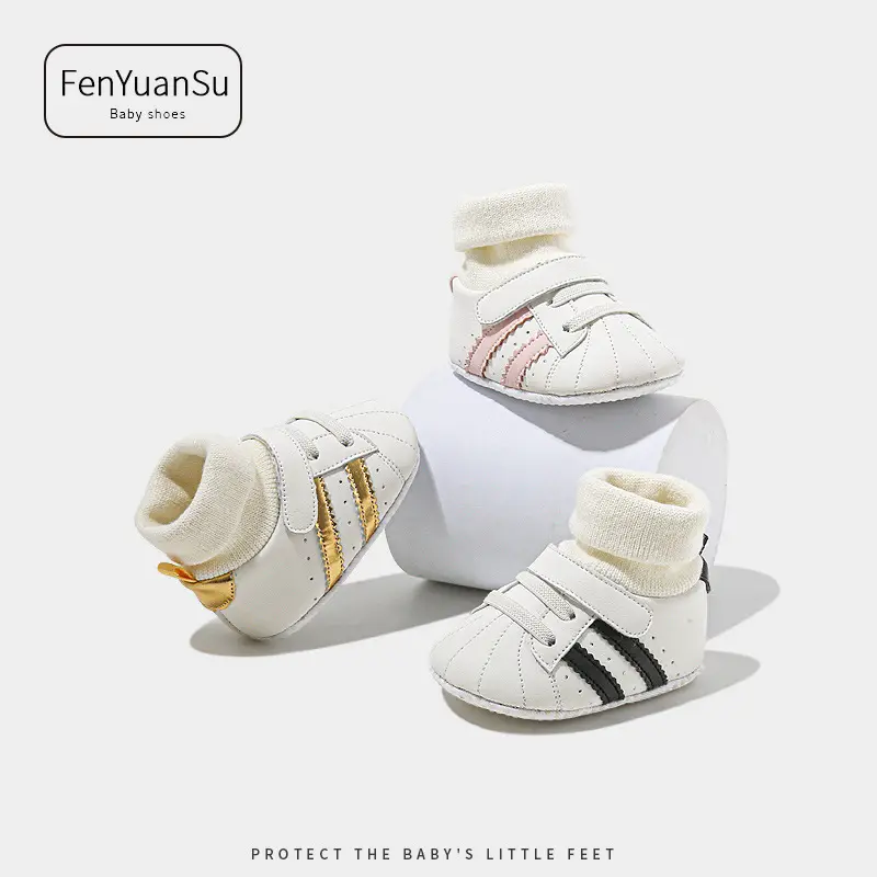 Baby Cotton Shoes for Newborns 0-6 Months, Warm Shoes, Autumn and Winter Sock Shoes, Thickened Children's Fleece Shoes, Non-Slip for First Walkers - Image 4