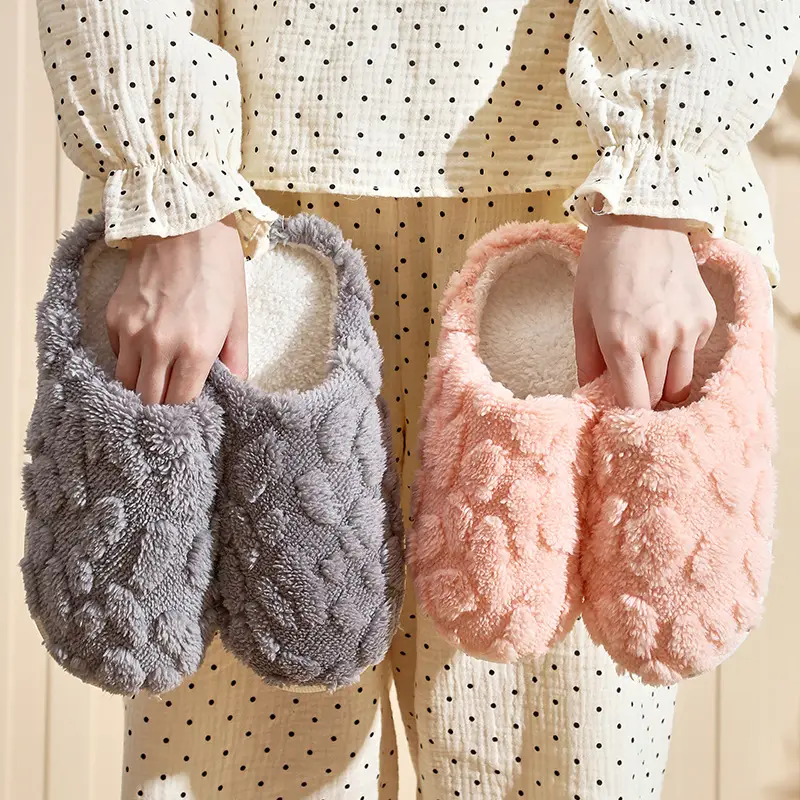 Women's 2024 Cotton Wool Slippers White Non-Slip - Image 8