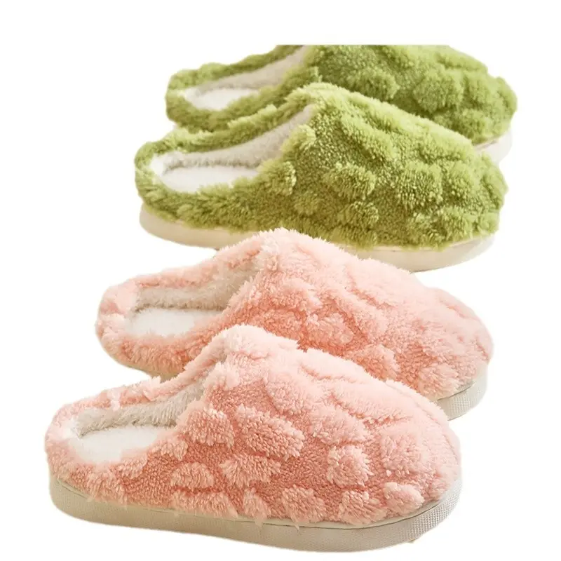 Women's 2024 Cotton Wool Slippers White Non-Slip - Image 11