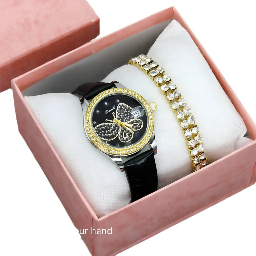 Modern Black Leather Wristwatch for Women - Image 28