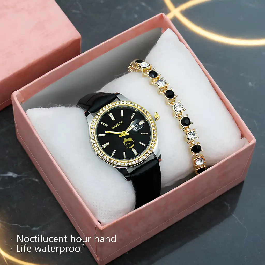 Modern Black Leather Wristwatch for Women — feature 18