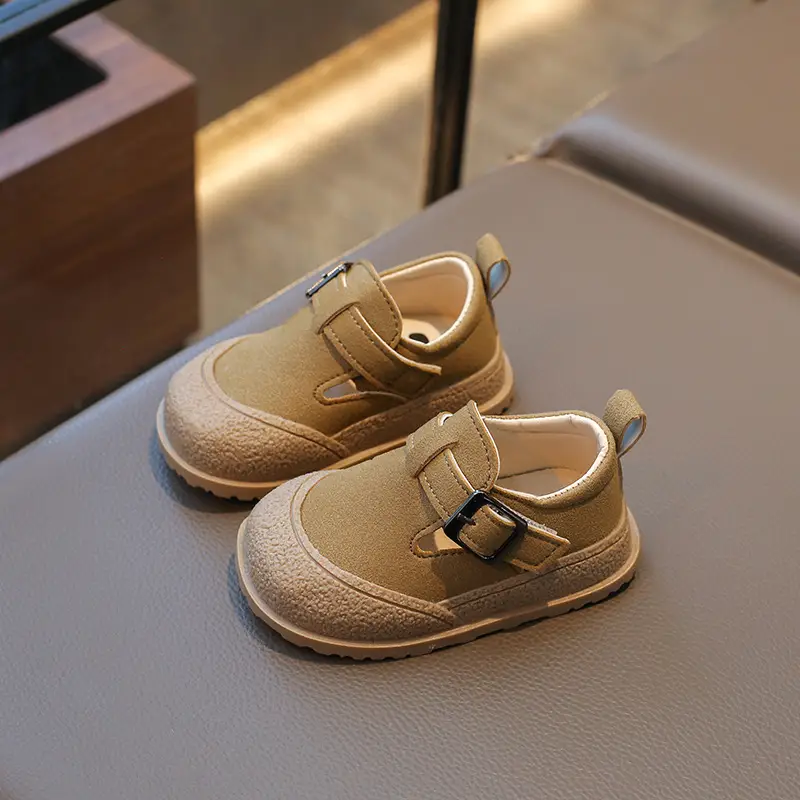 Baby Slip-On Shoes Beige Non-Slip 0-2Yrs