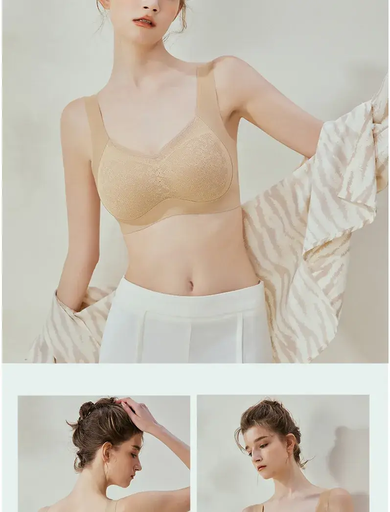 W型微塑支撑乳贴半固定舒适蕾丝半截支撑内衣 — feature 15