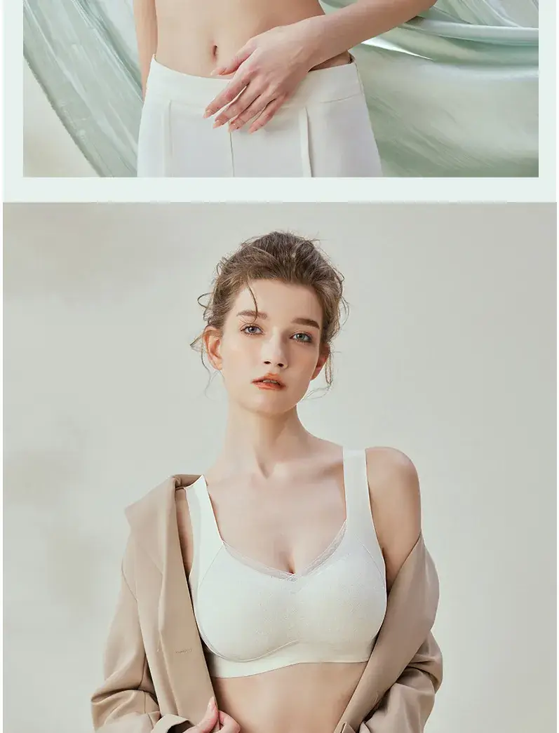 W型微塑支撑乳贴半固定舒适蕾丝半截支撑内衣 — feature 17