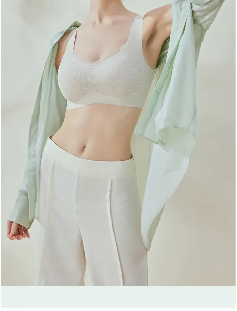 W型微塑支撑乳贴半固定舒适蕾丝半截支撑内衣 — feature 20