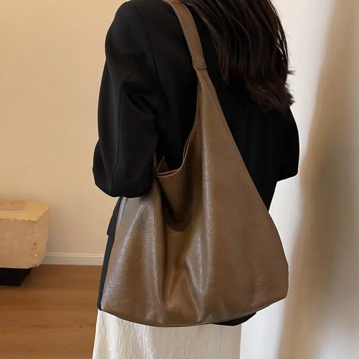 Brown Lazy Style Large Cap Bag for Women - Image 6