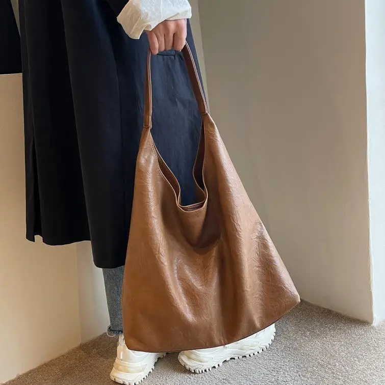 Brown Lazy Style Large Cap Bag for Women - Image 7