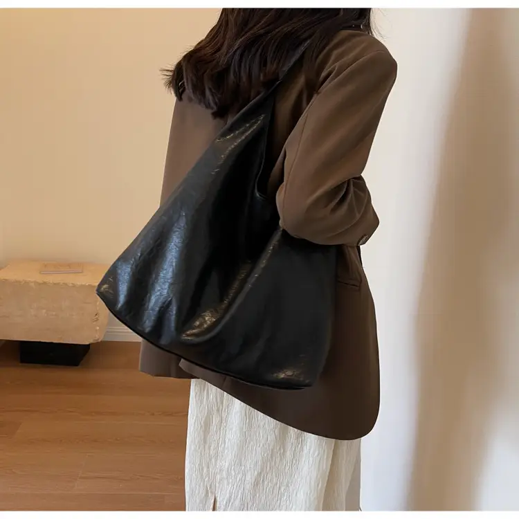 Brown Lazy Style Large Cap Bag for Women — feature 25