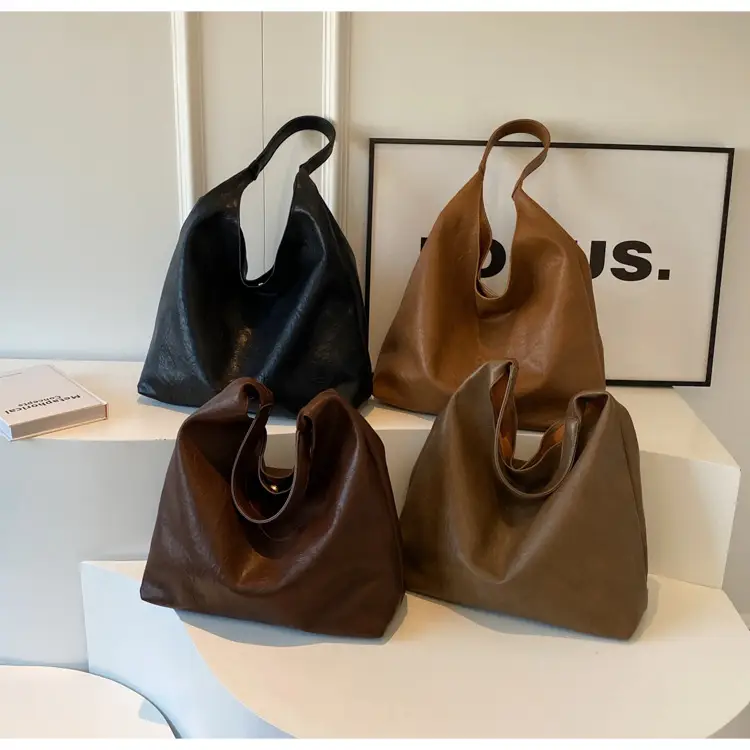 Brown Lazy Style Large Cap Bag for Women — feature 31