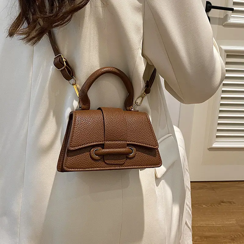 Brown Square Shoulder Crossbody Bag for Women