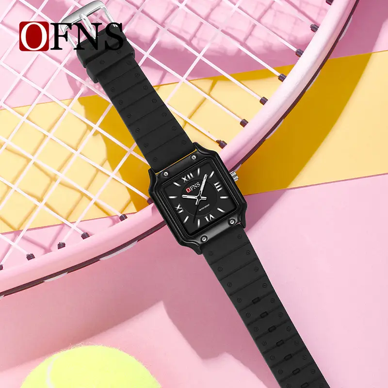 O'FNS White Roman Scale Waterproof Watch for Teens